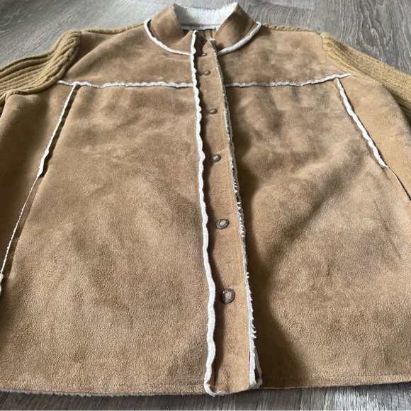 ByDesign Y2K Large Womens Camel Jacket 100% Polyester Suede Like - Picture 3 of 9